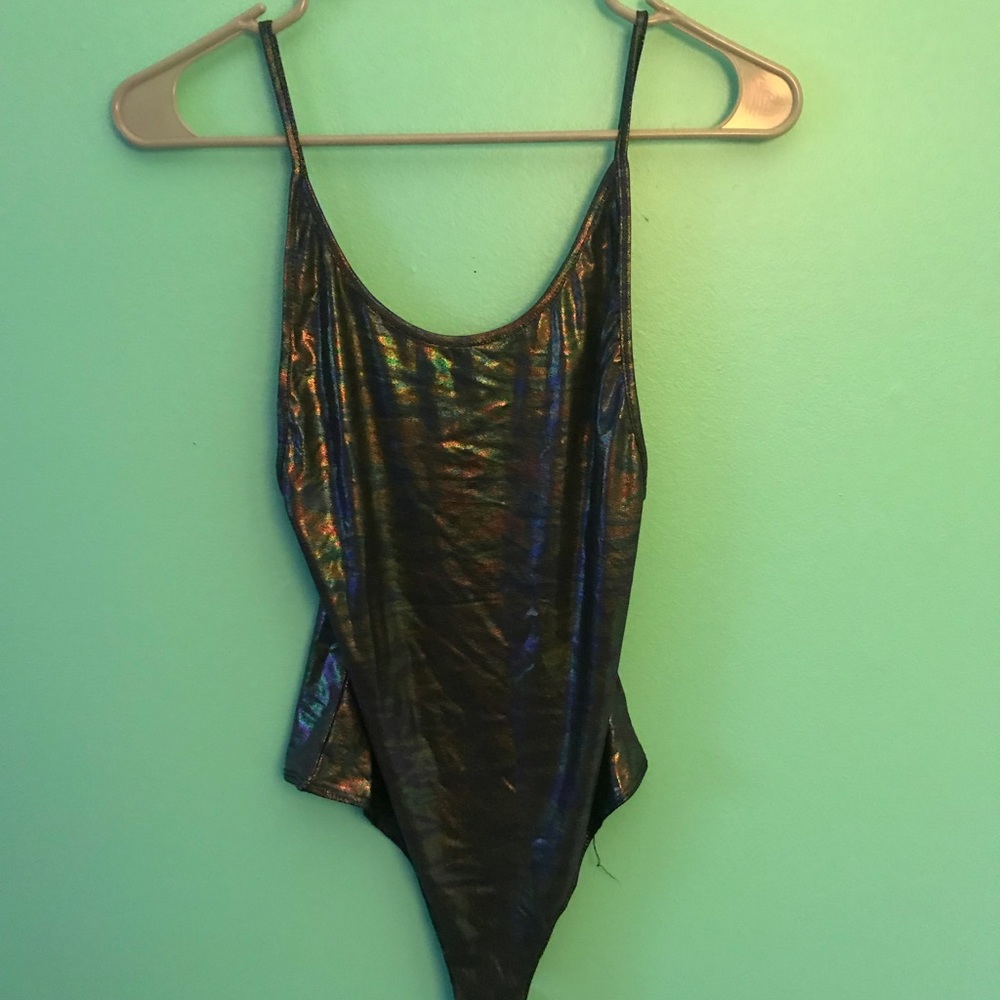 Metallic body suit
